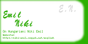 emil niki business card